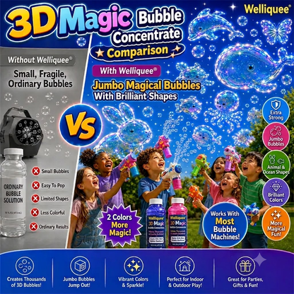 Welliquee® Super 3D Magic Bubble Concentrate —— Animal & Ocean Fantasy Theme