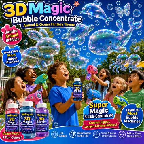 Welliquee® Super 3D Magic Bubble Concentrate —— Animal & Ocean Fantasy Theme