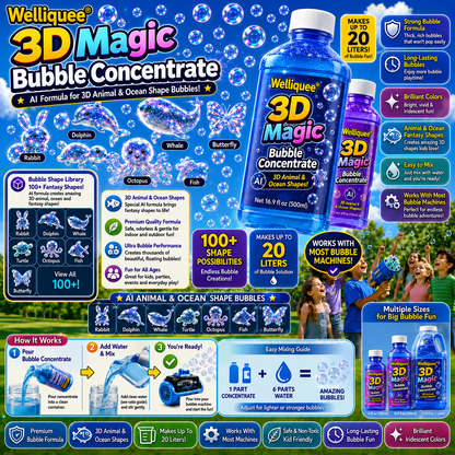 Welliquee® Super 3D Magic Bubble Concentrate —— Animal & Ocean Fantasy Theme